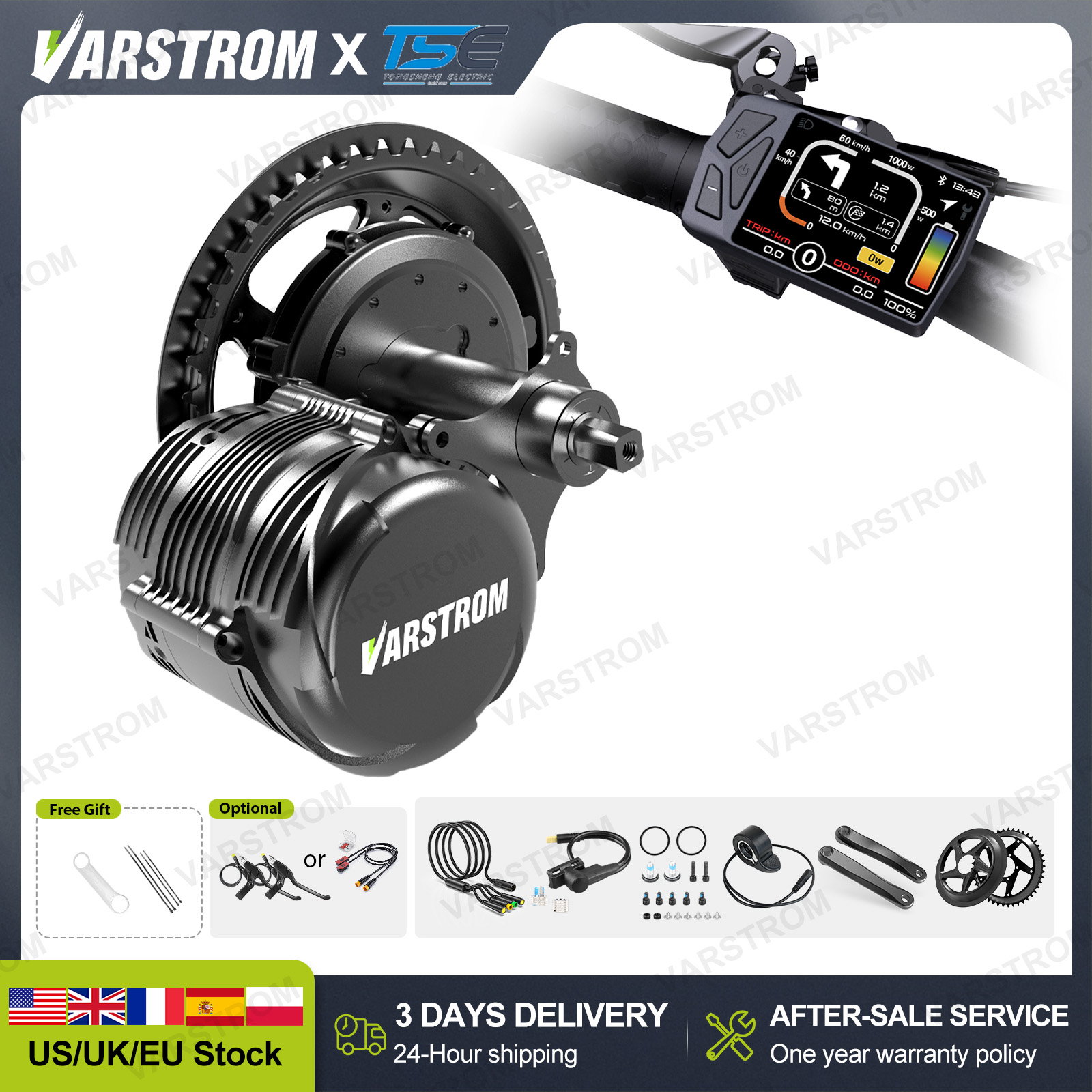 [Stock USA] Moteur central Ton - Torque Sensor Mid Drive Motor Kit avis et prix